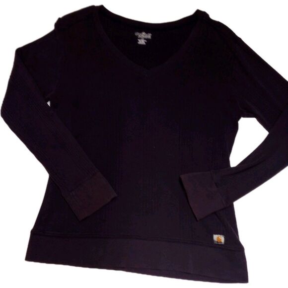 Women's Carhartt Long Sleeve Purple Shirt Size Medium Spots See Pictures - Picture 1 of 16